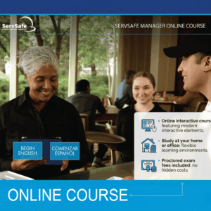 ServSafe online course and exam - study from home at your own pace in English or Spanish
