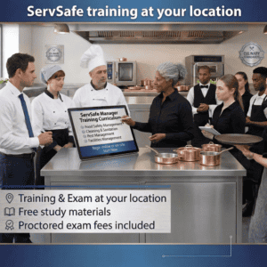 ServSafe group training - certified instructor comes to your restaurant or business