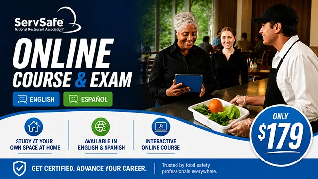 ServSafe online course and exam Massachusetts