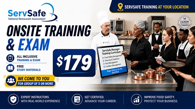 ServSafe onsite group training Massachusetts